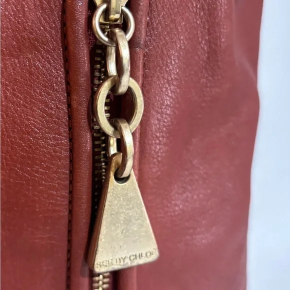 See by chloe Elegant burgundyLeather Tote Bag